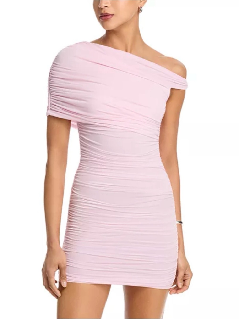 Ronny Kobo Cicilia Ruched Off Shoulder Dress